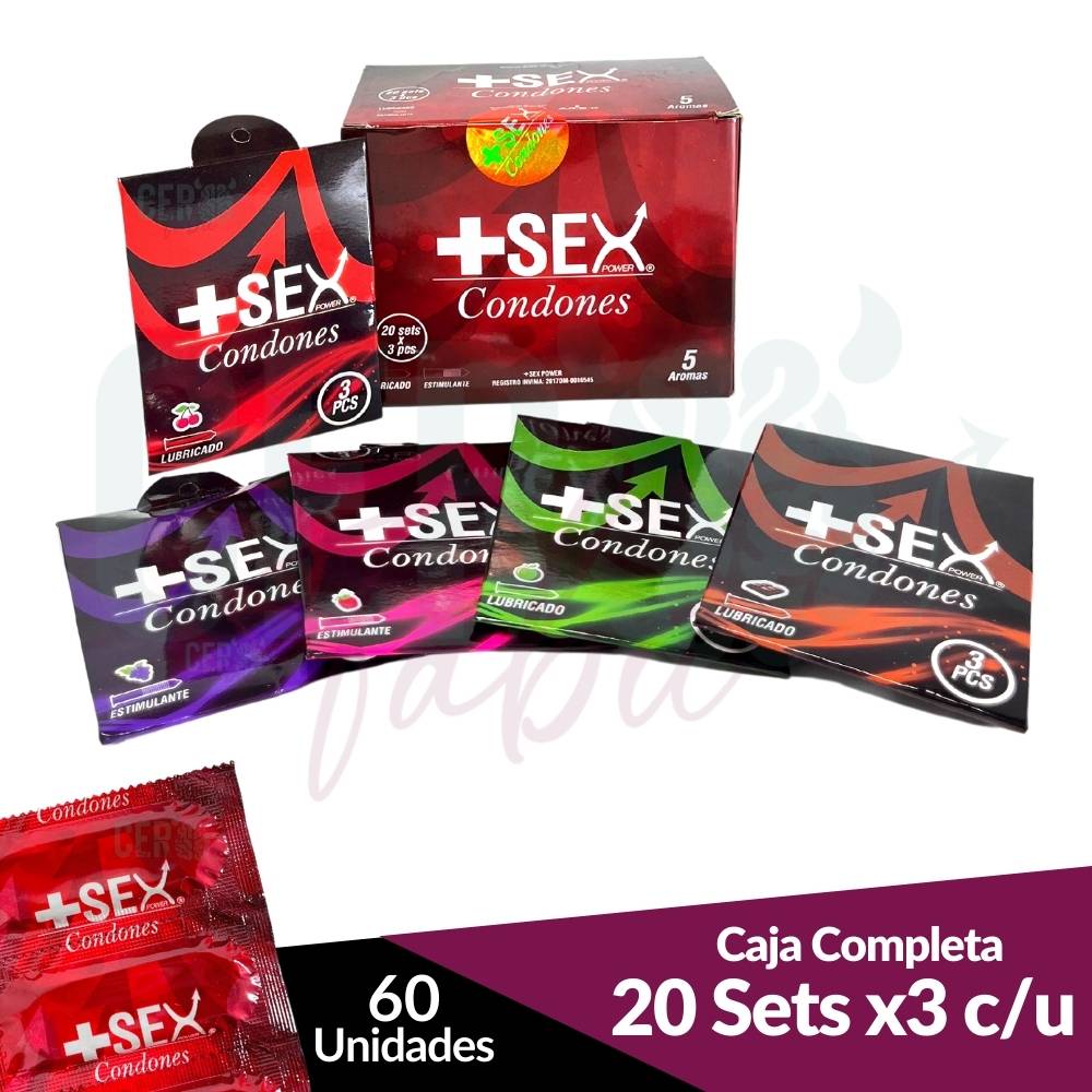 Condón Preservativo Aromatizado +Sex x60